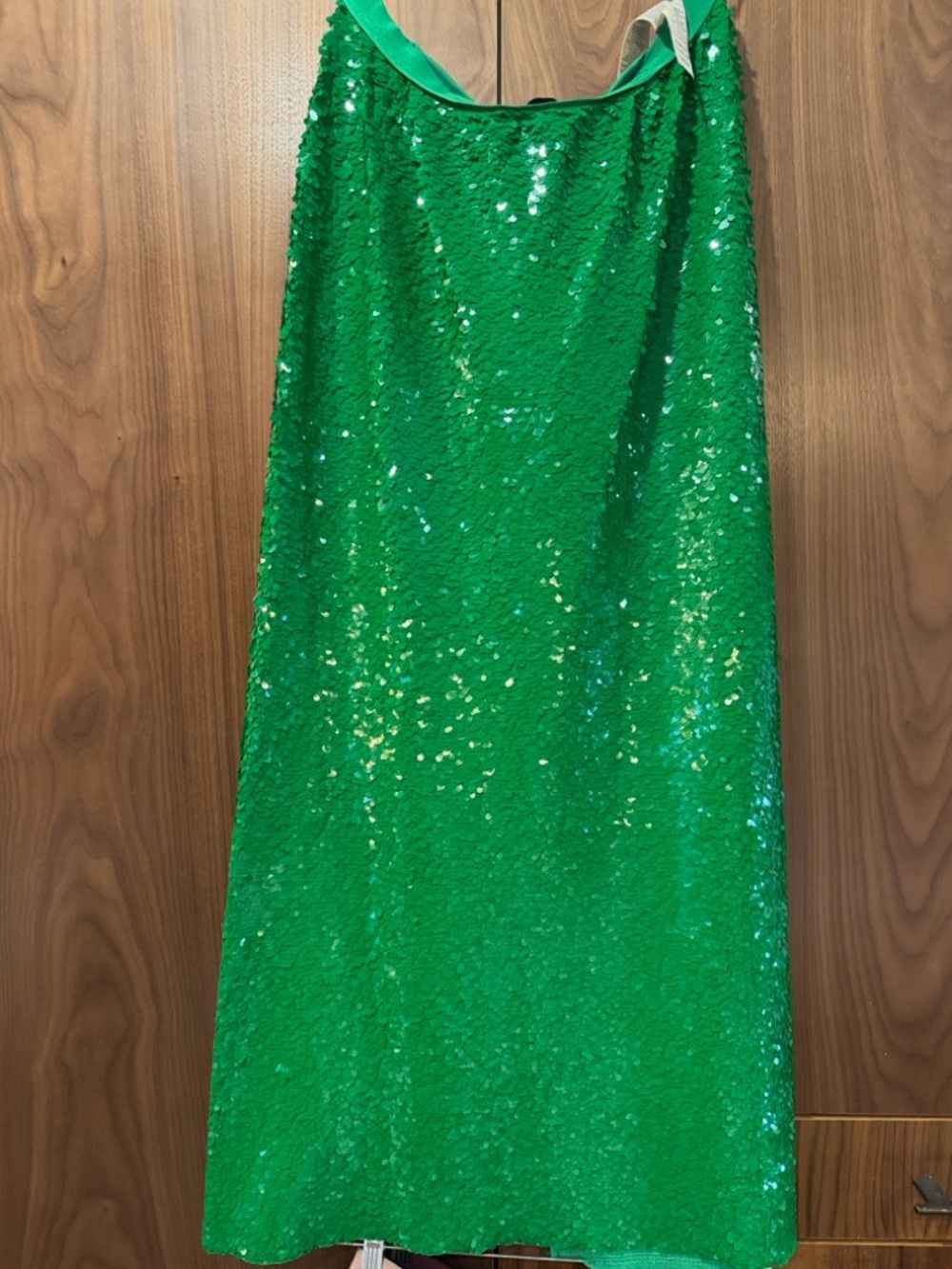 Tory Burch Emerald Green Sequin Maxi Skirt